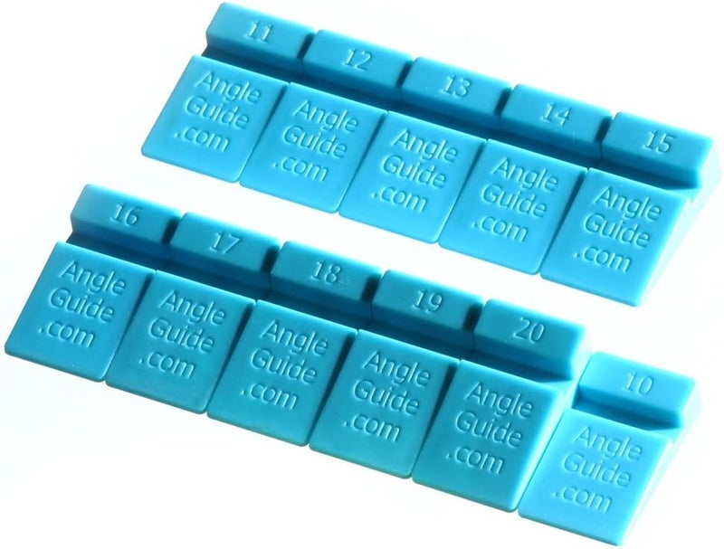 Wedgek AGM Angle Wedges for Sharpening Knives 10 to 20 degrees, Blue - Image 1