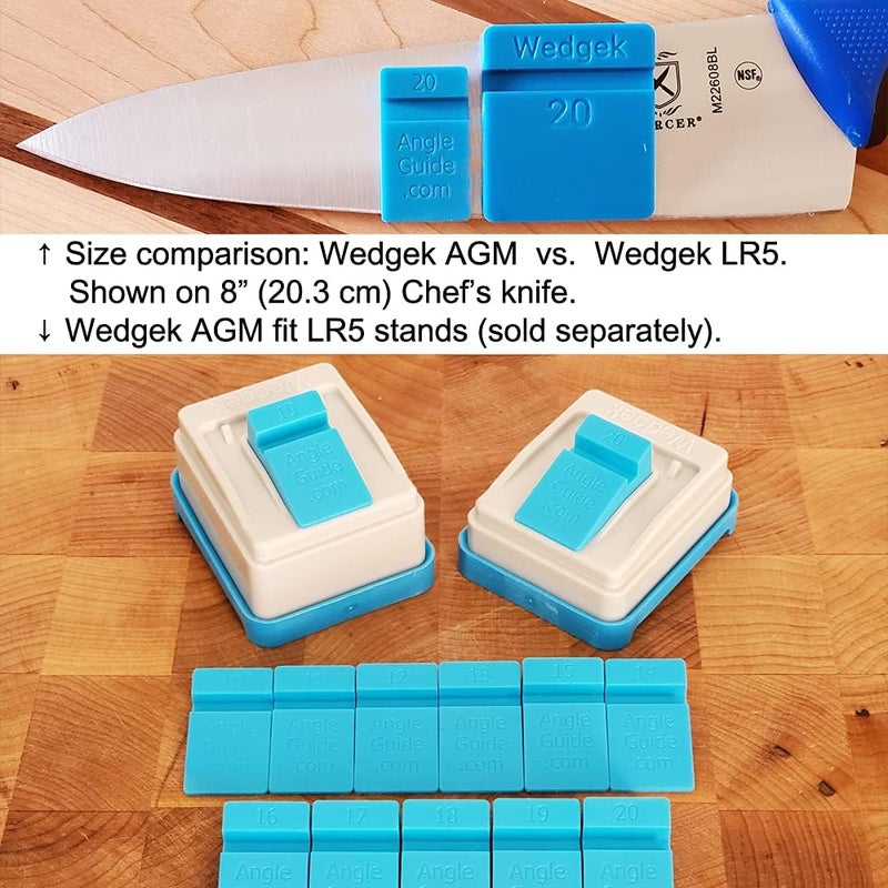 Wedgek AGM Angle Wedges for Sharpening Knives 10 to 20 degrees, Blue - Image 5