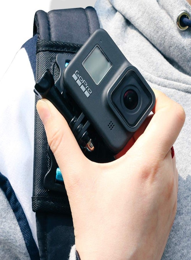 OAHU Compatible Backpack Shoulder Strap Mount for Camera, Adjustable Shoulder Pad & Strap Holder Attached for GoPro Hero/Fusion/Session, Polaroid, Xiaomiyi, SJCAM (Backpack Strap Mount) - Image 5