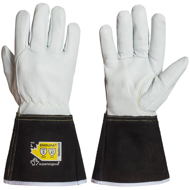 Superior Glove Precision Arc Goatskin Leather TIG Welding Gloves with ParaActiv Liner Cut Protection 370GFKLL (1 Pair Work Gloves) Medium - Image 1
