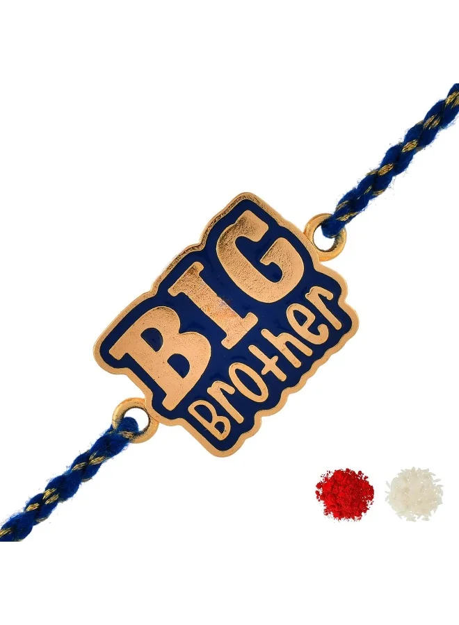 VOYLLA Navy Blue Enamel Big Brother Rakhi