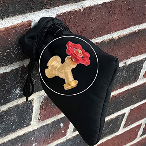 PermaFLOW PF WaterWorks PF0690-2 NoFREEZE Outdoor Wall Faucet Freeze Protection Cover/Sock-Hiigh Quality 3M Thinsulate Insulation-Size Small (6" x 7"), 2 Pack, Black - Image 1