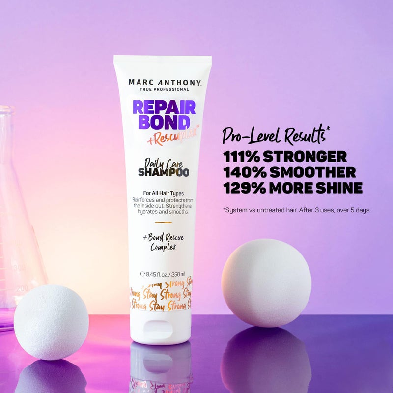 Marc Anthony Repairing Shampoo, Repair Bond +Rescuplex - Repairs, Strengthens & Maintains Bonds within Hair - Eliminates Frizz, Flyaways & Reduce Breakage - Dry & Damaged, Professional Treatment - Image 2