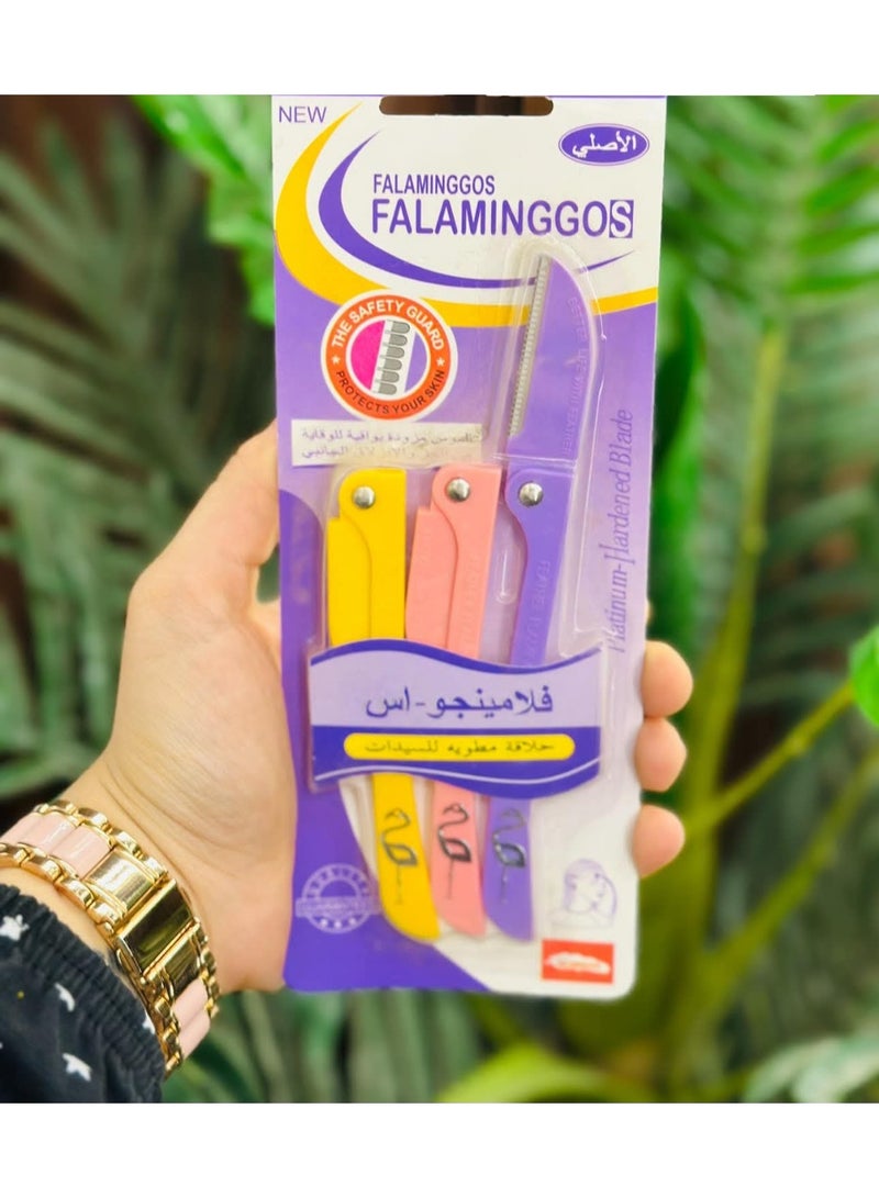 فلامنغو سابلامنتس ثلاث شفرات حلاقة نسائيه مطلية - Image 1