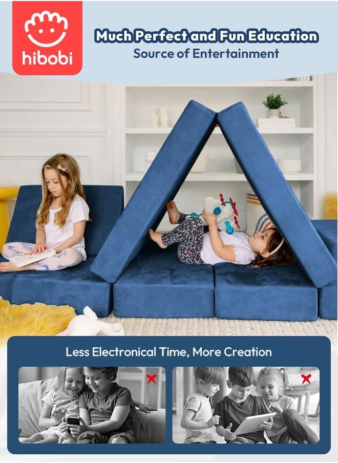 hibobi - Kid 11-Piece Modular Sofa - Large Creative Play Couch, Promotes Children's Creativity and Motor Skills, Multi-Functional for All Ages, Doubles as Play Toy and Comfortable Seating - Image 1