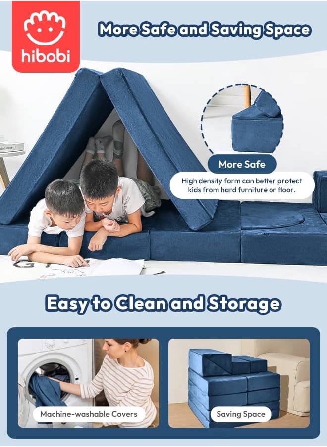 hibobi - Kid 11-Piece Modular Sofa - Large Creative Play Couch, Promotes Children's Creativity and Motor Skills, Multi-Functional for All Ages, Doubles as Play Toy and Comfortable Seating - Image 1