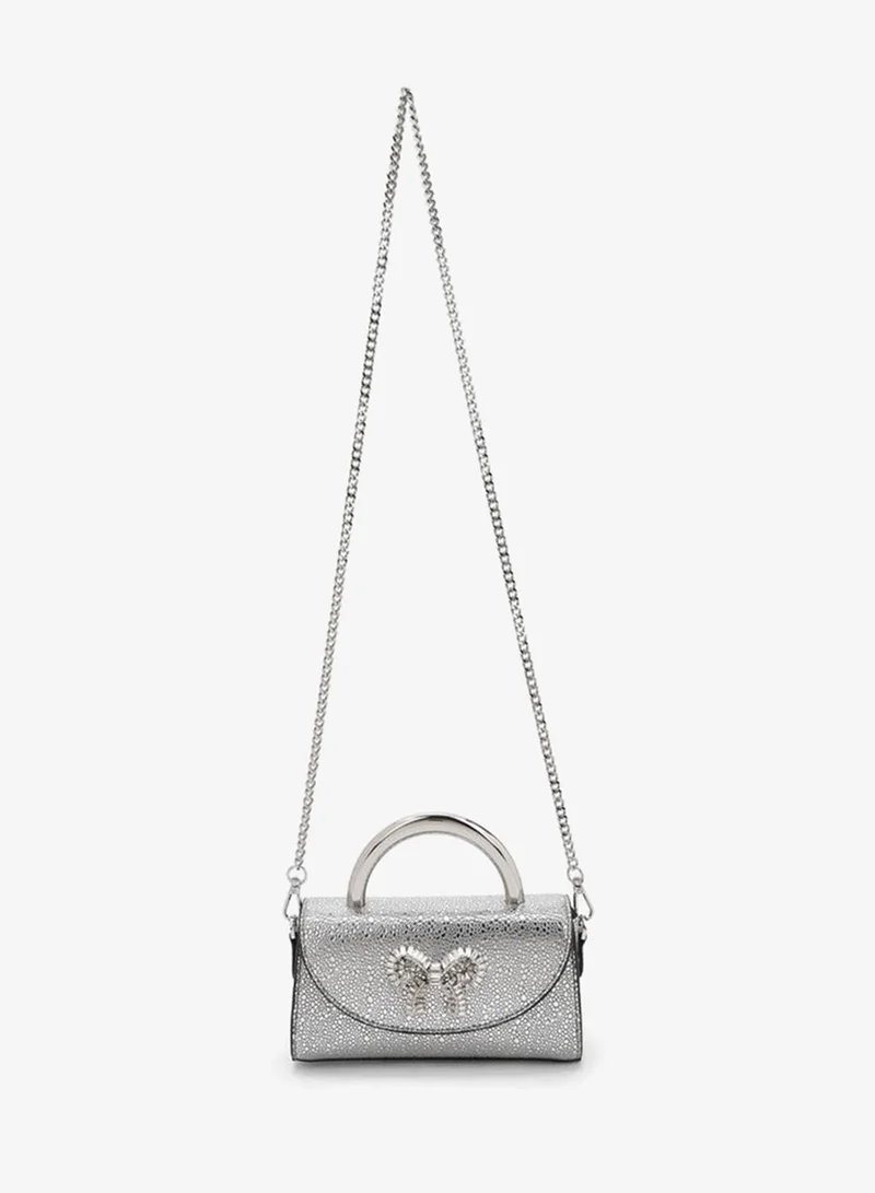 سيليست Diamante Embellished Crossbody Bag With Button Closure Ramadan Collections