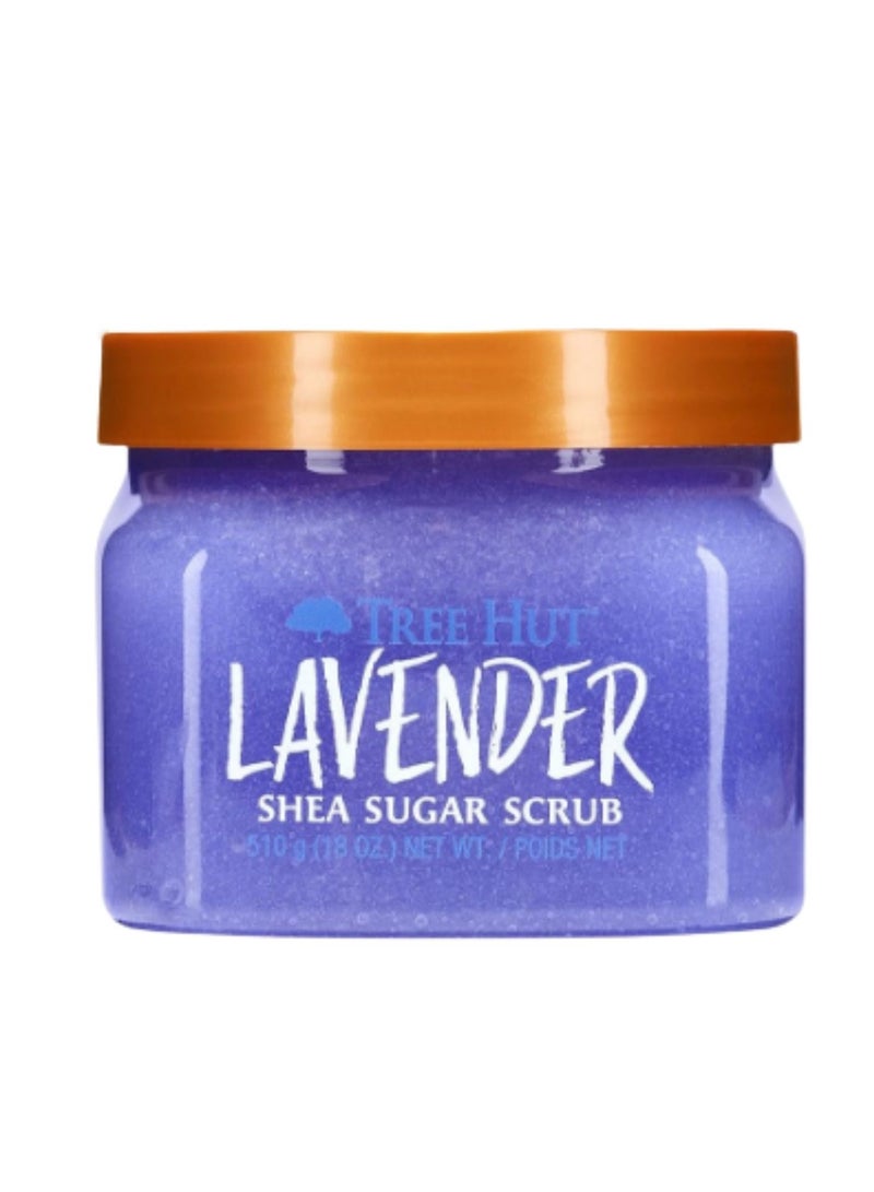 تري هت مقشر سكر الشيا، لافندر، 510 جرام | مقشر للجسم بزبدة الشيا والزيوت الطبيعية | علاج عطري مريح برائحة اللافندر | تقشير عميق وترطيب فائق - Image 1