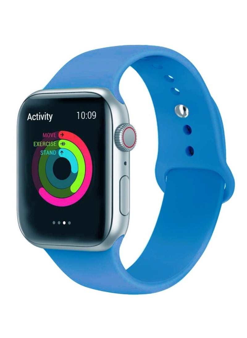 ELTRAZONE "Premium Soft Silicone Fitness Replacement Wristband Strap for Apple iWatch Band Series 6/5/4/3/2/1/SE 42-44mm - Comfortable, Durable, and Stylish Wristband for Your Active Lifestyle" - Image 1