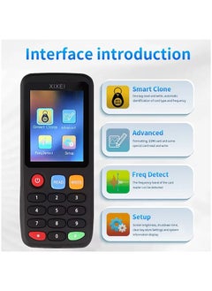 XiuWoo NFC Reader Writer NFC Card Copier Writer RFIDs Reader Writer ID IC Elevator Card Reader Duplicator for Access Control System Built in Battery (5 T5577 Cards 5 T5577 Buckles)  - Image 2
