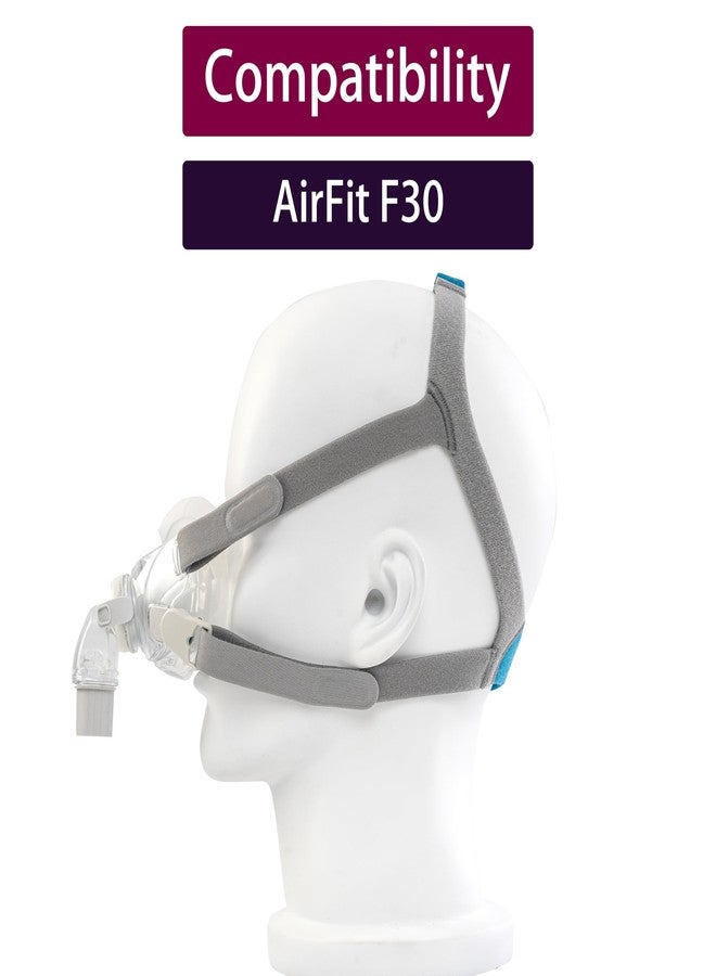 ULSEIGN حزام بديل لغطاء الرأس من ULSEIGN لقناع الوجه الكامل ResMed AirFit F30 CPAP مع مشابك مغناطيسية - عبوة واحدة - Image 2