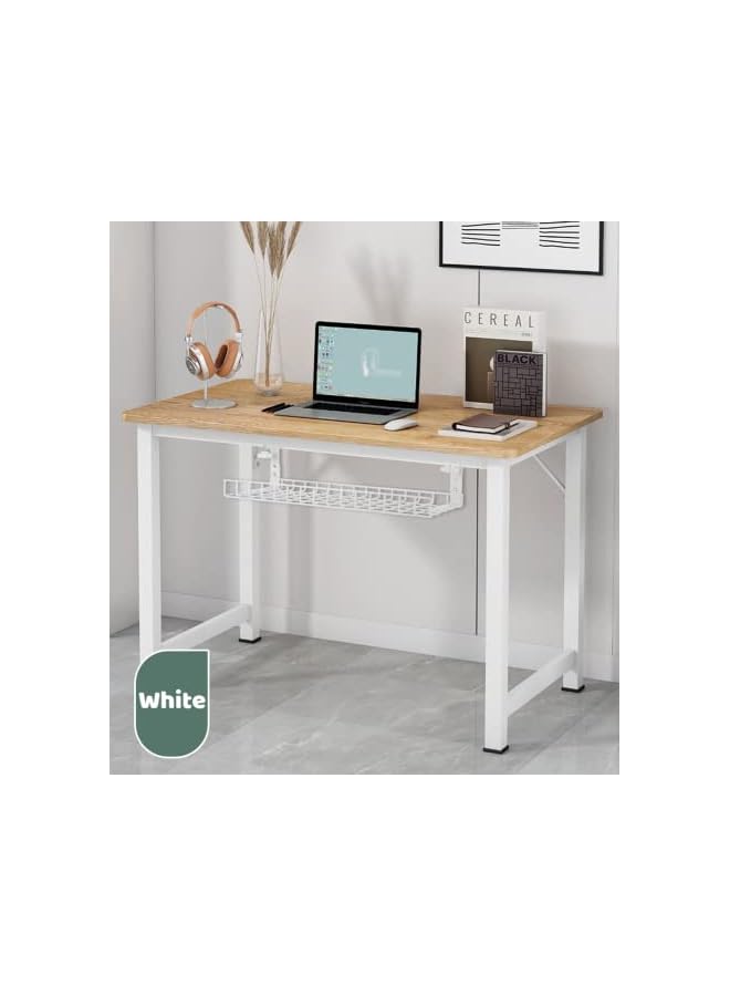 promass Under Desk Cable Management Tray, 50cm No Drill Under Table Cable Organizer, Wire Management Tray, Cord Cable Management Rack, Steel Cable Basket for Home/Office (50cm, White) - Image 2