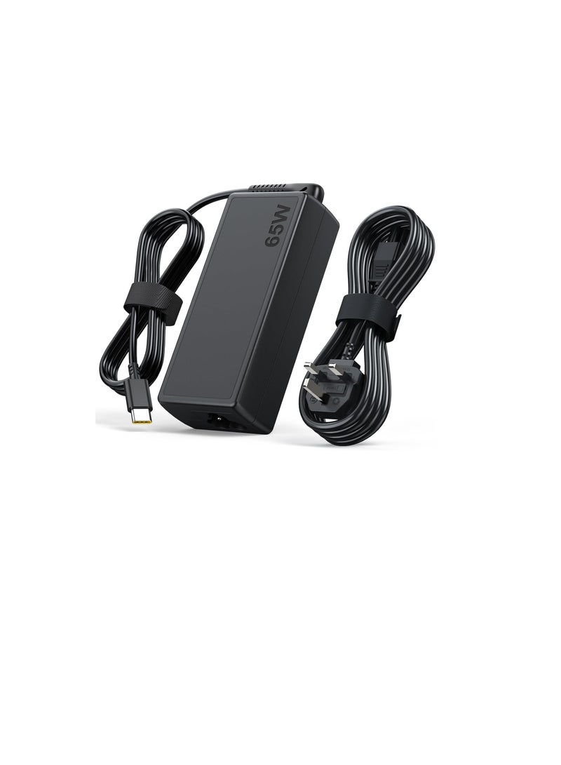 Terabyte 65W 45W USB C Charger for Lenovo ThinkPad Yoga HP Chromebook Power Supply for Dell Latitude XPS Huawei Laptop PC Type C Charger Adapter for MacBook - Image 1