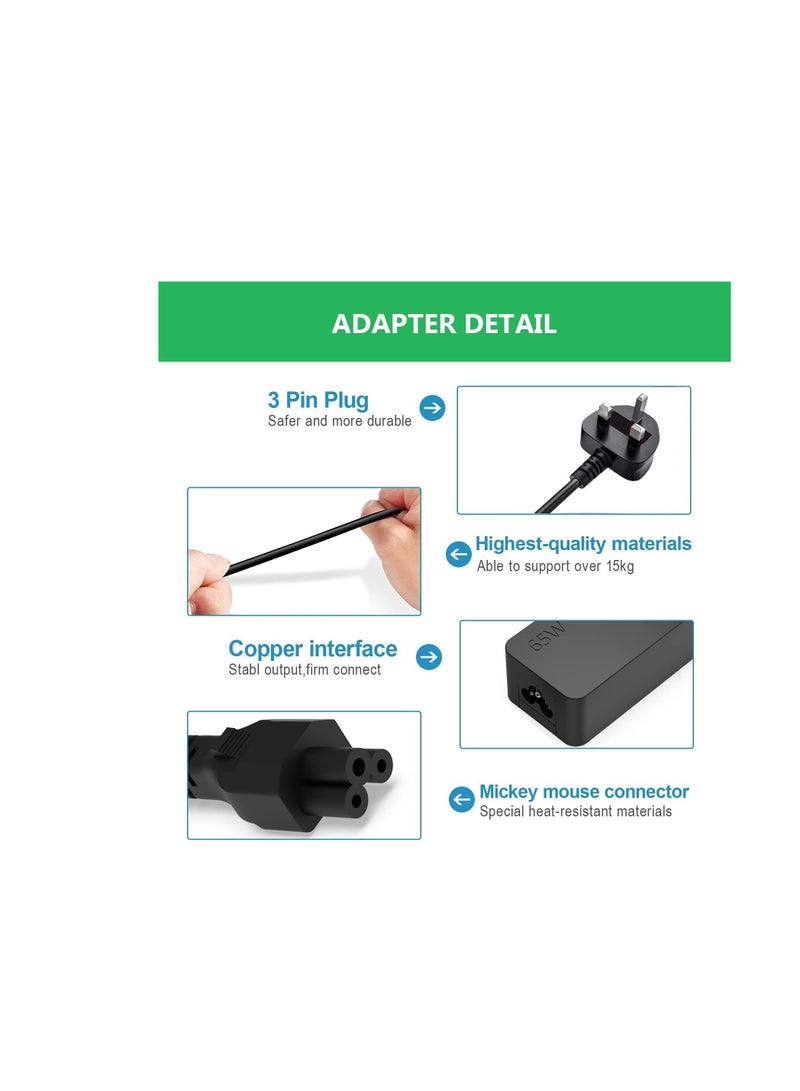 Terabyte 65W 45W USB C Charger for Lenovo ThinkPad Yoga HP Chromebook Power Supply for Dell Latitude XPS Huawei Laptop PC Type C Charger Adapter for MacBook - Image 4