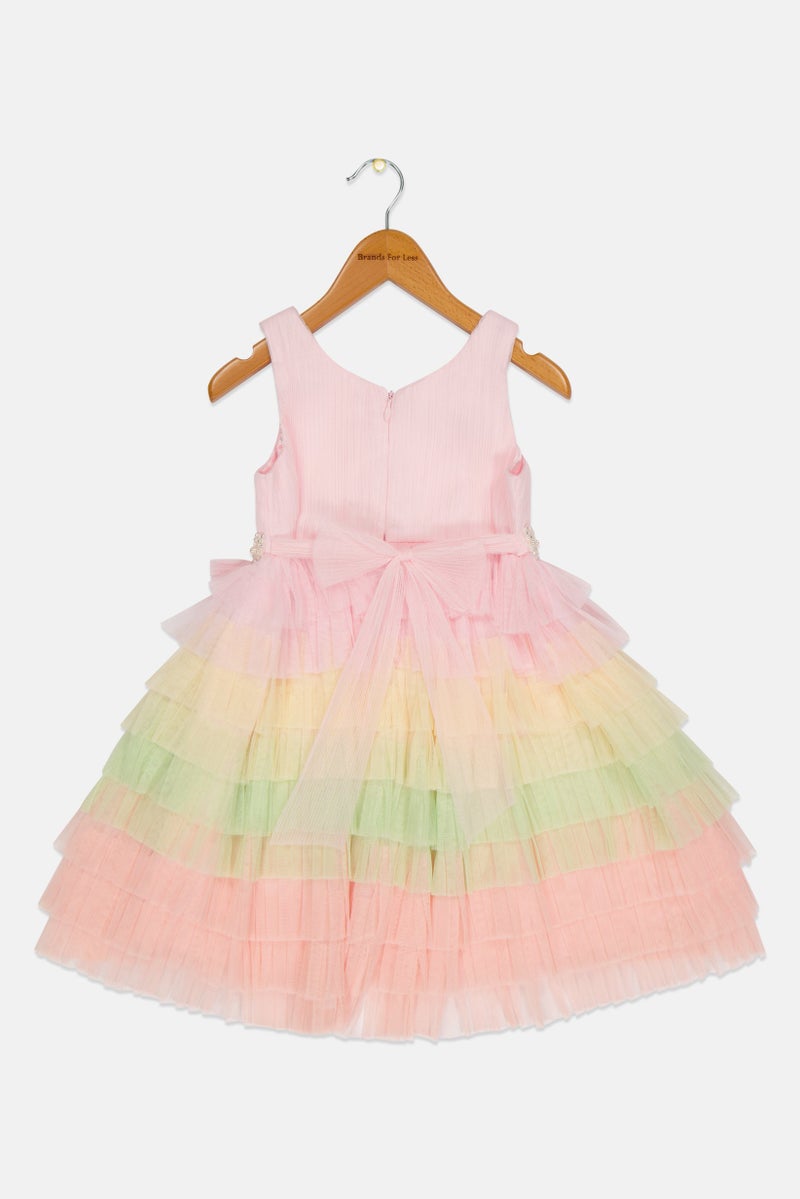 american Princess Toddlers Girl Beaded Dress, Multicolor  - Image 2