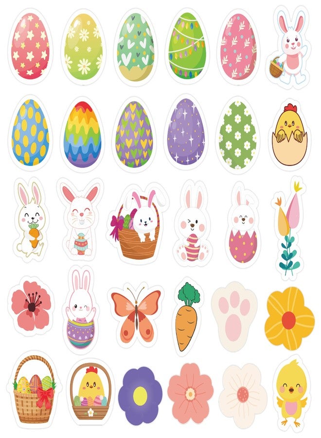 Lucleag 600 PCS Easter Stickers for Kids, Cute Easter Stickers for Crafts, Assorted Pattern Bunny Egg Chick Flower Stickers for Holiday Spring Gift for Kids Party Favor Supplies Decor - Image 1