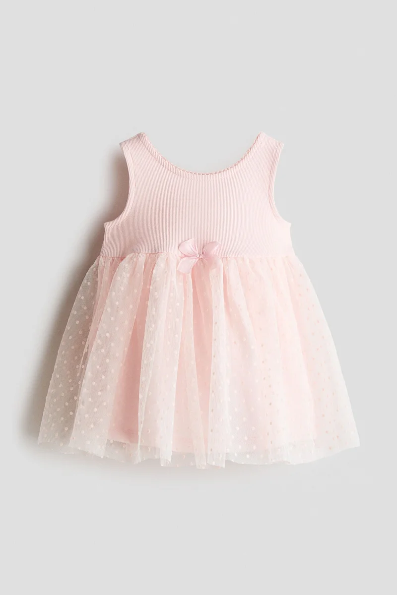 H&M Tulle-skirt jersey dress