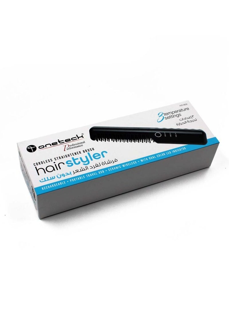 Onetech HS-1802 CORDLESS BRUSH HAIR STRAIGHTENER - Image 1