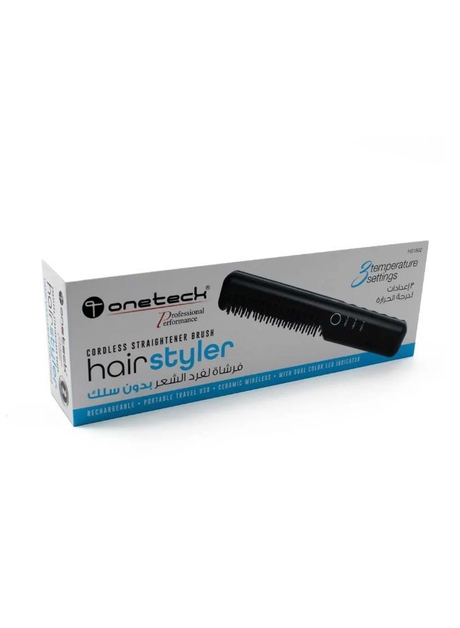 Onetech HS-1802 CORDLESS BRUSH HAIR STRAIGHTENER - Image 2
