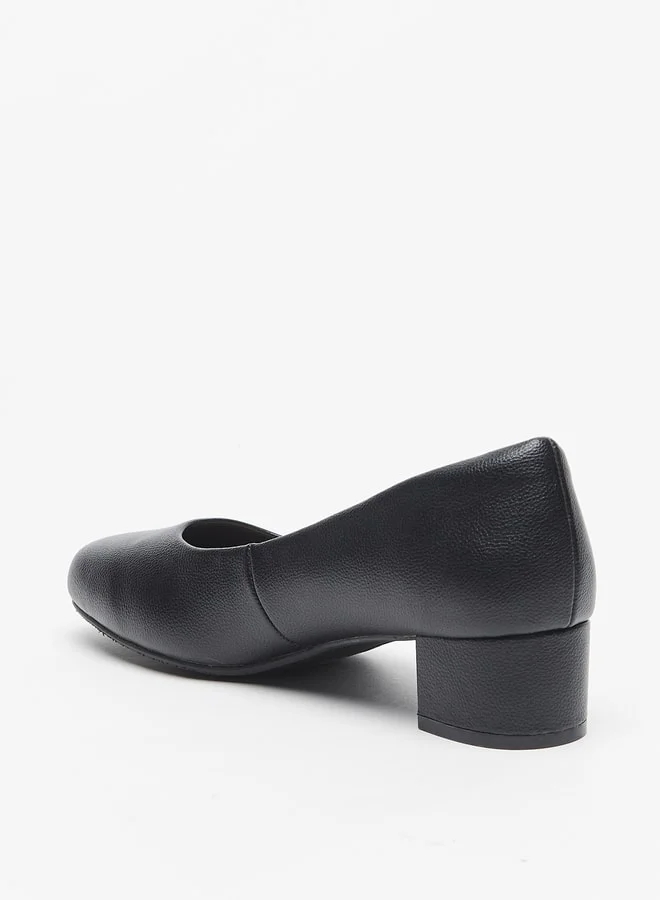 Le Confort Textured Slip-On Shoes with Block Heels