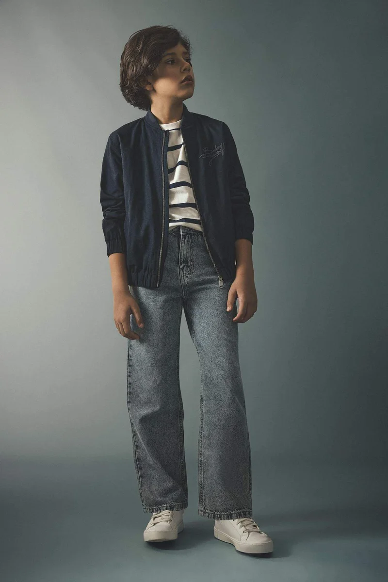 ديفاكتو Boy Wide Leg Straight Leg Jeans