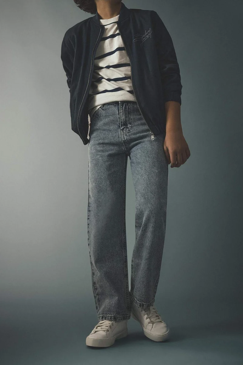 ديفاكتو Boy Wide Leg Straight Leg Jeans