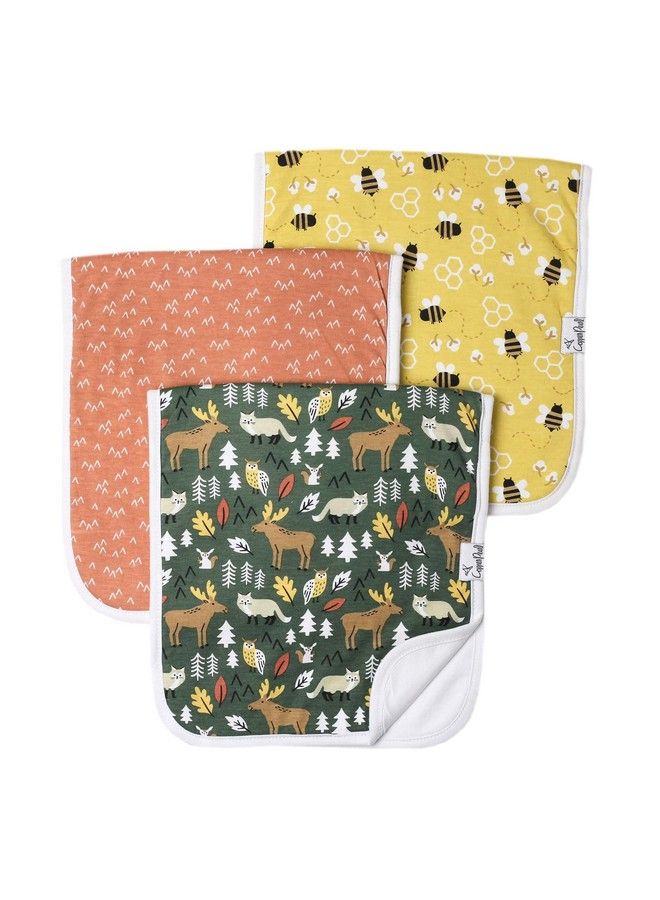 Copper Pearl Baby Burp Cloth Large 21''X10'' Size Premium Absorbent Triple Layer 3Pack Gift Set Atwood - Image 1