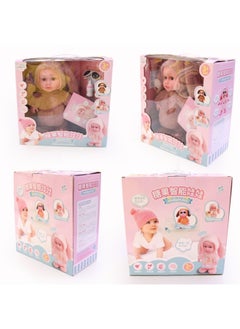 Generic Children's Bottle Vinyl Electric Plush Toy Early Education Eating Bottle Doll Walking Talking Learning Tongue Girl Gift-Color:Jm—8284-3 Color Box Powder  - Image 5