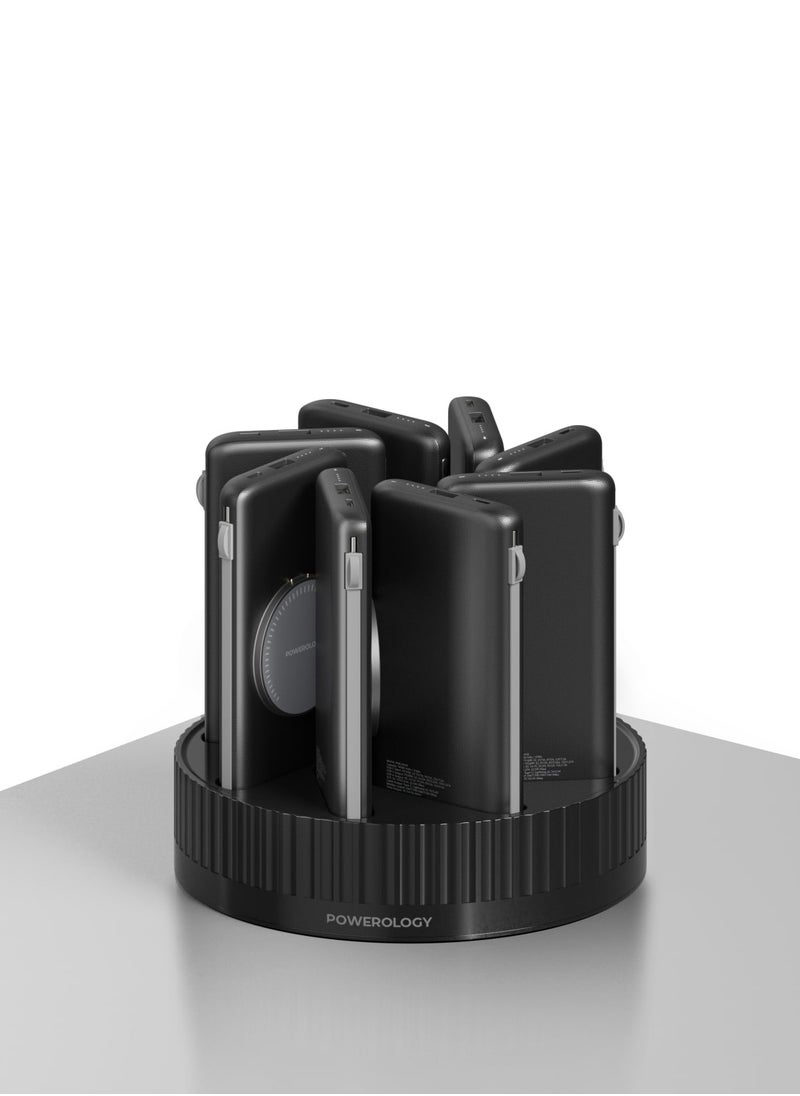 محطة طاقة 8 في 1 / 10000 مللي أمبير في الساعة لكل منها / بنوك طاقة PD 20 وات QC لاسلكية MagSafe / محطة شحن سريعة / حماية مدمجة / كابل مدمج / قاعدة بمخرج Type-C وUSB-A - أسود - pzsku/Z4FA084A016B47710C8C1Z/45/_/1725949045/66b8e639-58bb-43a0-96dc-0f9d012f4548