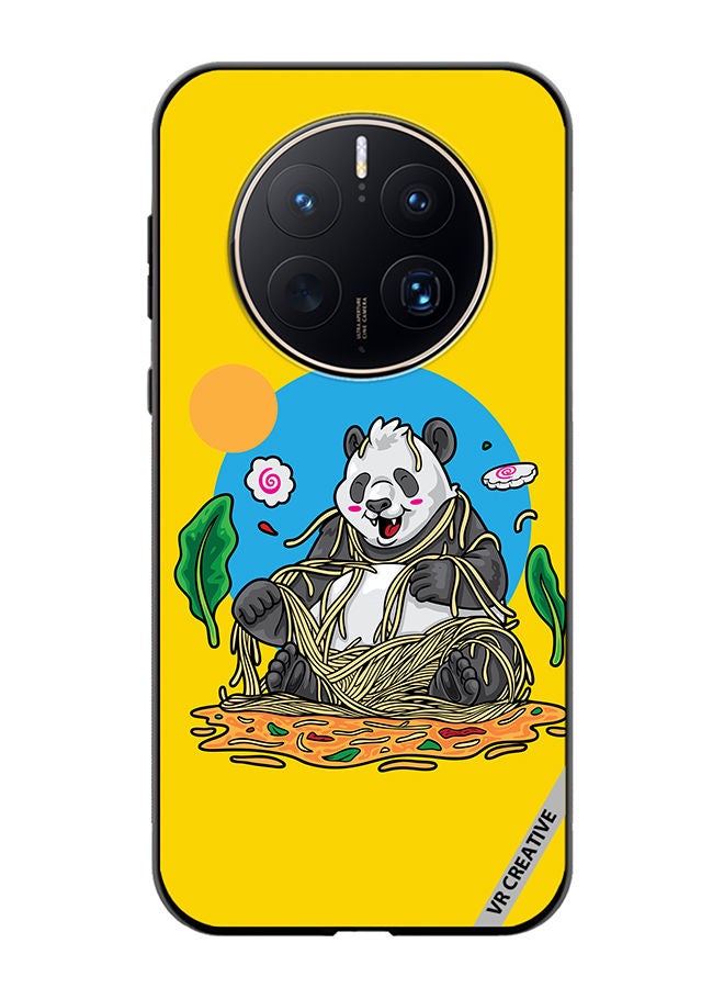 VR CREATIVE Protective Case Cover For Huawei Mate 50 Pro Panda Eating Noodles Design Multicolour - Image 1