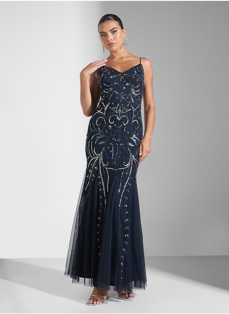 Namshi x - Embellished Mermaid Cut Dress - Image 1