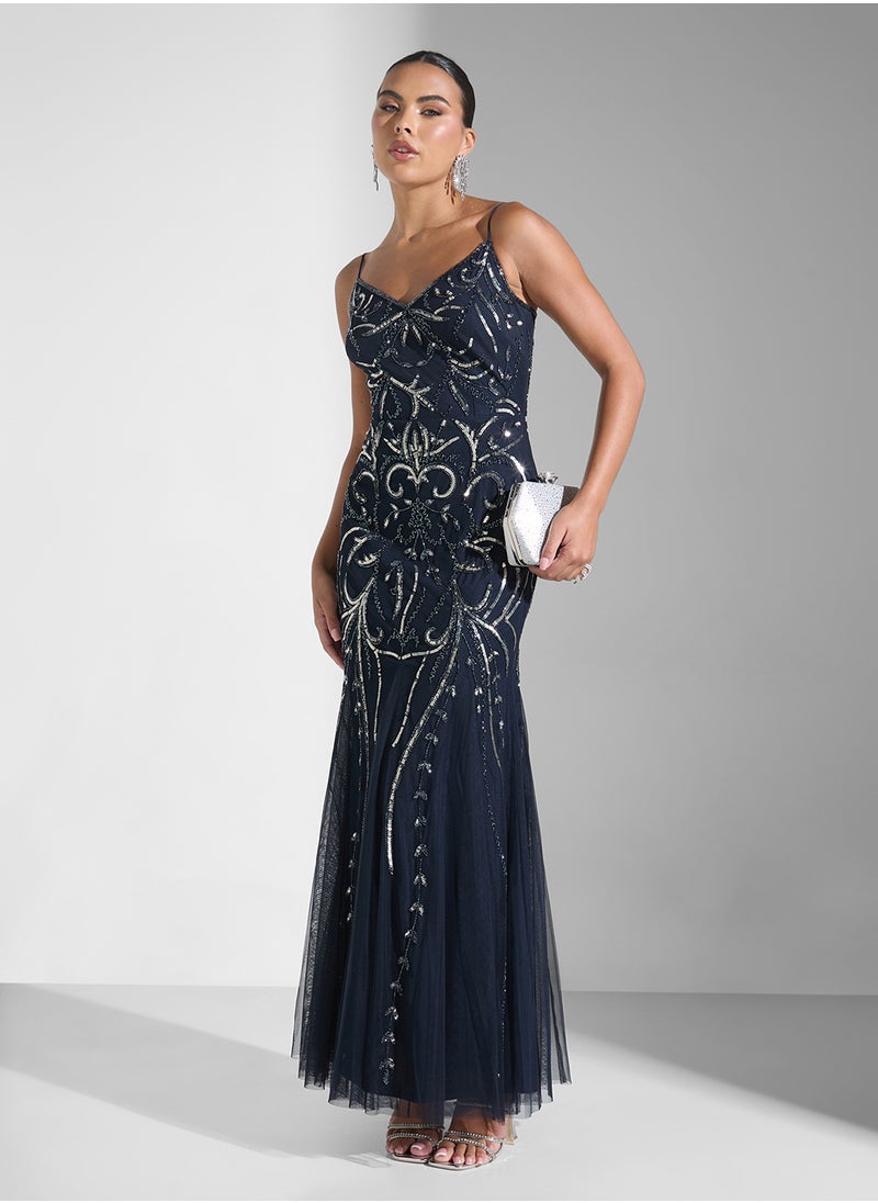 Namshi x - Embellished Mermaid Cut Dress - Image 1