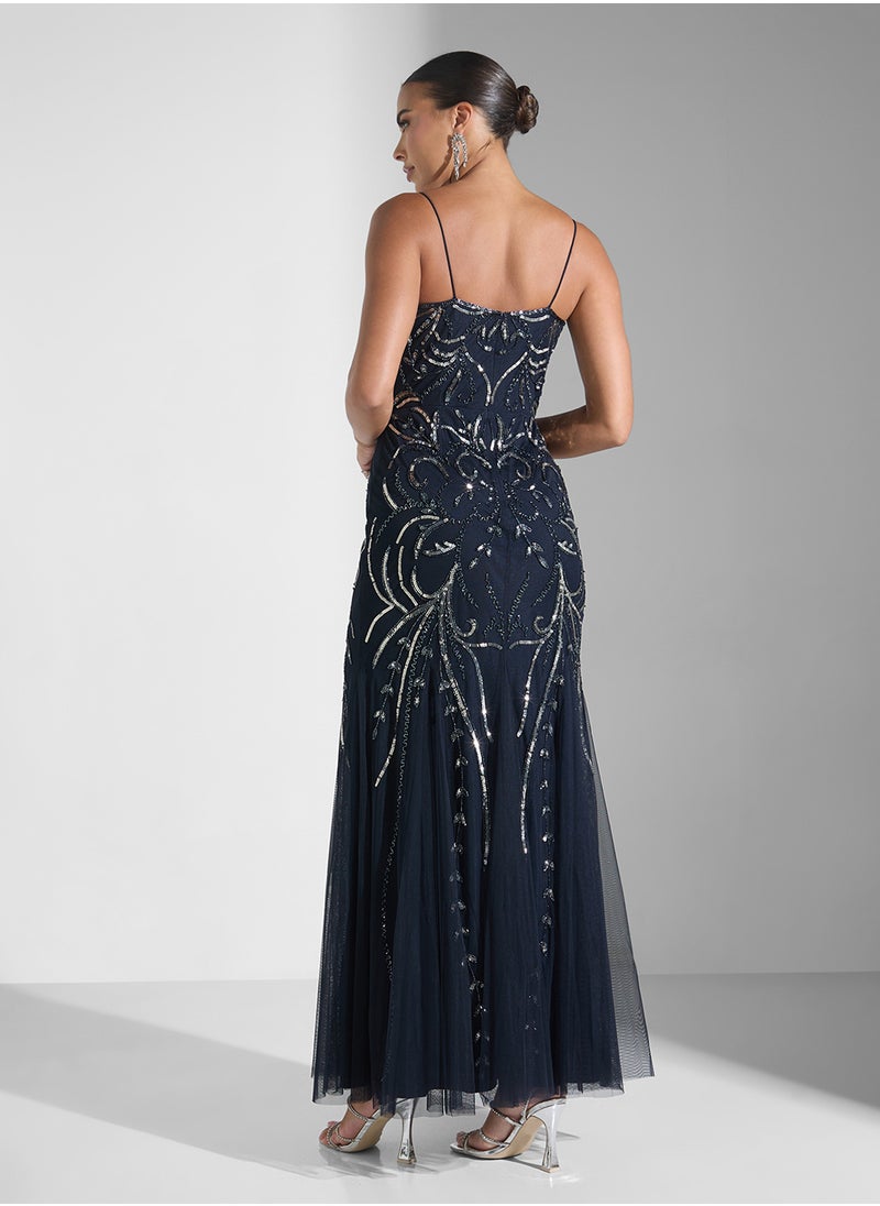 Namshi x - Embellished Mermaid Cut Dress - Image 1