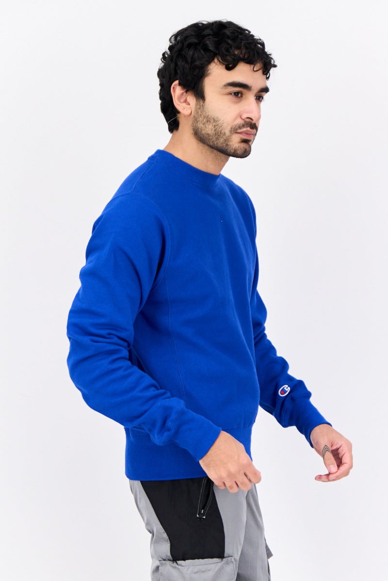 Champion Men Sportswear Fit Long Sleeve Outdoor Sweatshirts, Blue - Image 4