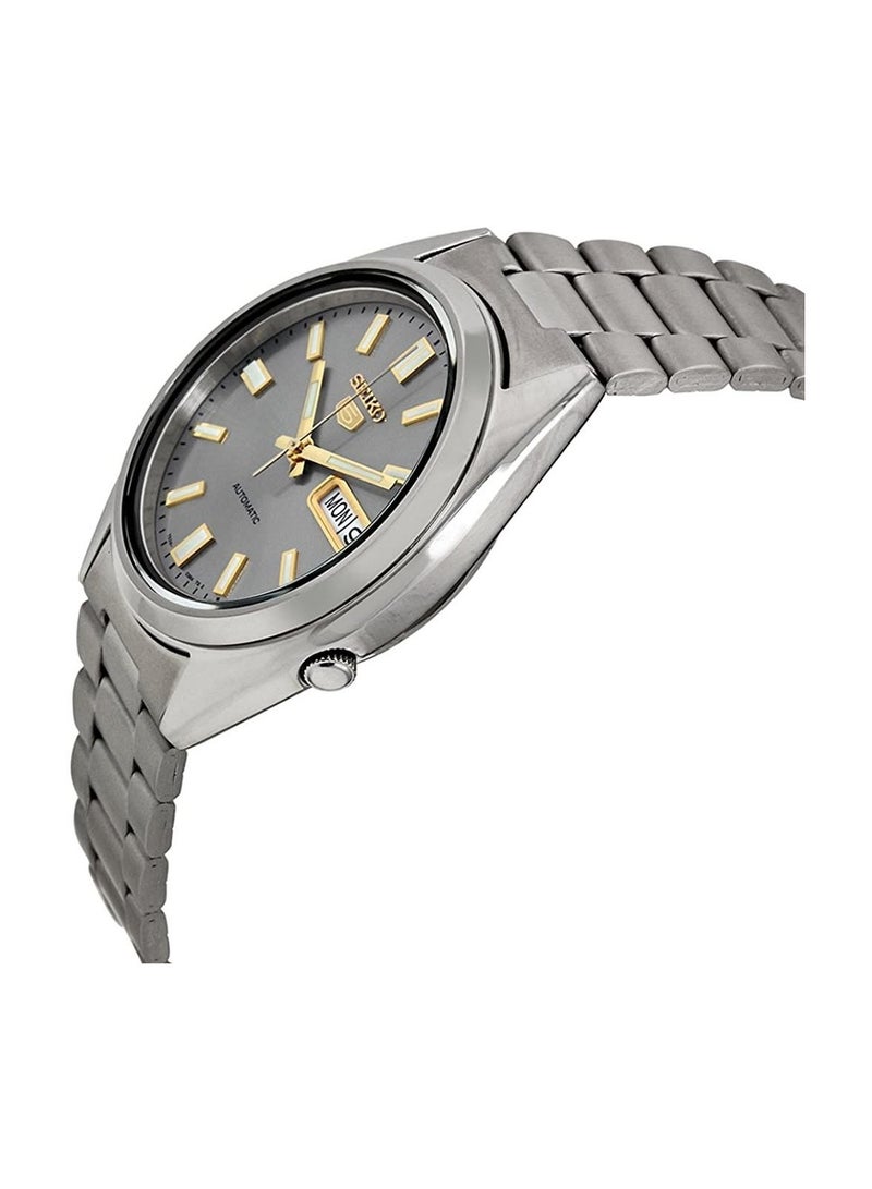 سيكو Seiko Men's 5 Automatic SNXS75K Silver Stainless-Steel Automatic Fashion Watch - Image 2