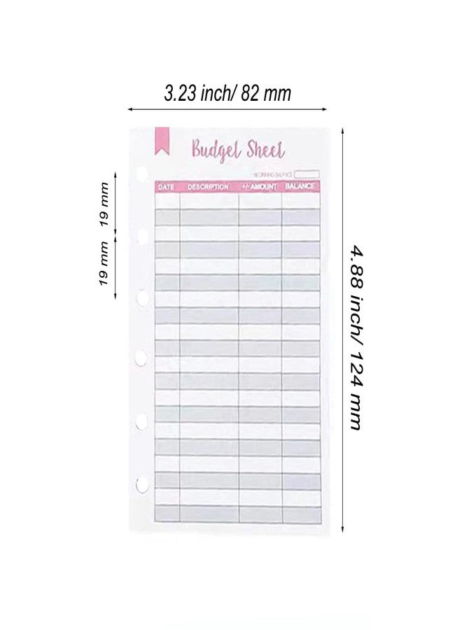 eleger Budget Sheets for A7 Binder, 96 Pcs Budget Tracker Inserts for A7 Planner, 6-hole Budget Refill Pages for Budgeting - Image 2