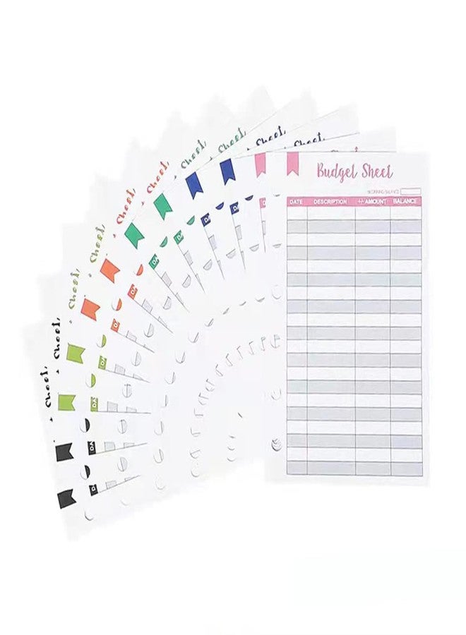 eleger Budget Sheets for A7 Binder, 96 Pcs Budget Tracker Inserts for A7 Planner, 6-hole Budget Refill Pages for Budgeting - Image 1