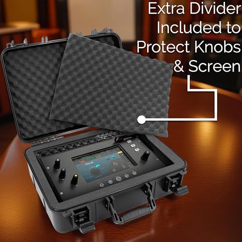 CASEMATIX Hard Travel Case Compatible with Allen & Heath CQ-18T Digital Mixer and CQ-12T With Customizable Foam Interior & Protective Padded Carrying Case For Mixers - Image 2