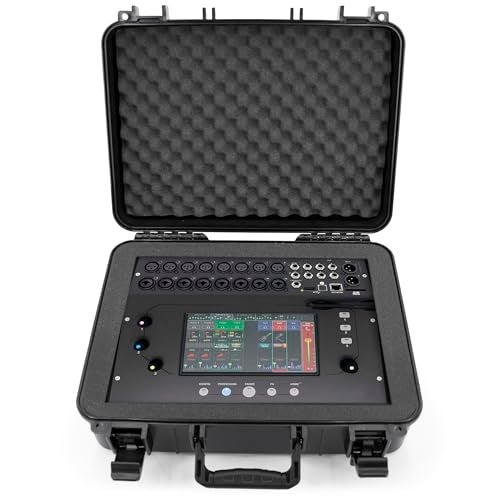 CASEMATIX Hard Travel Case Compatible with Allen & Heath CQ-18T Digital Mixer and CQ-12T With Customizable Foam Interior & Protective Padded Carrying Case For Mixers - Image 1