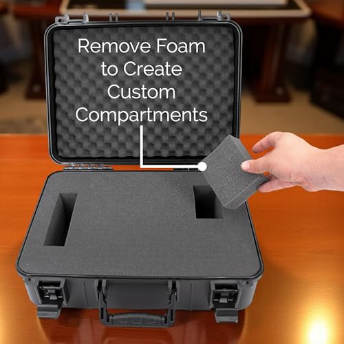 CASEMATIX Hard Travel Case Compatible with Allen & Heath CQ-18T Digital Mixer and CQ-12T With Customizable Foam Interior & Protective Padded Carrying Case For Mixers - Image 5