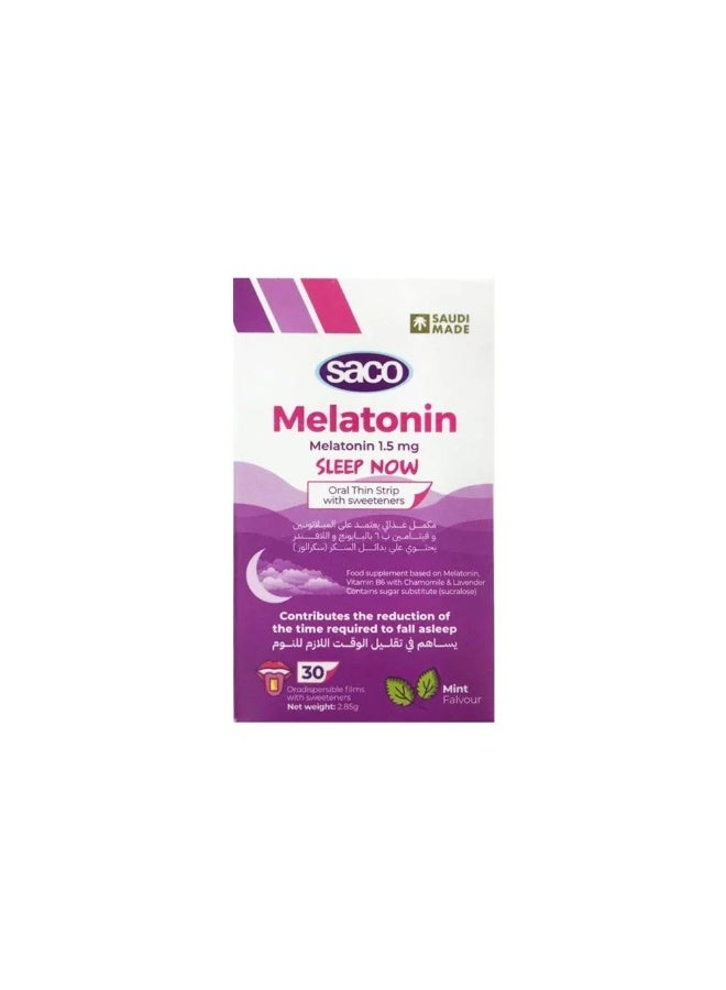 SACO MELATONIN 1.5MG 30 ORAL FILM