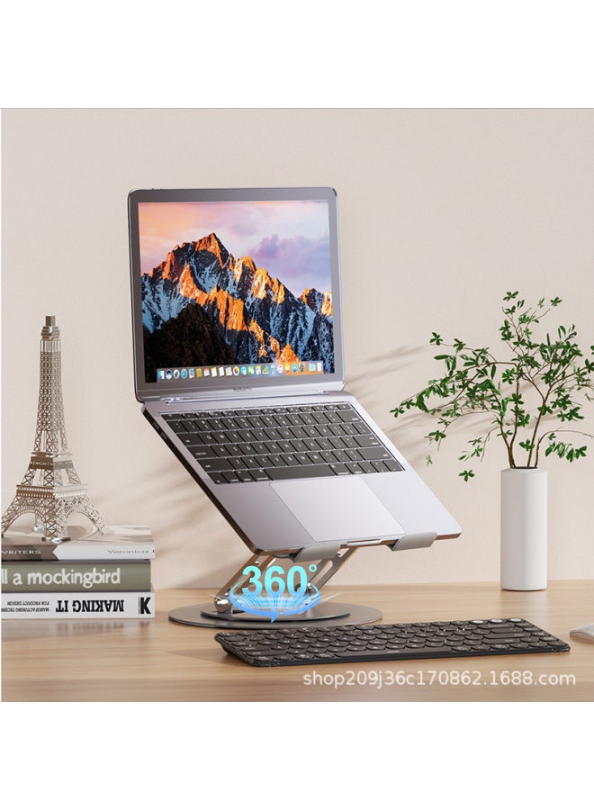 Laptop Stand 360-degree Rotating Adjustable Lifting Bracket Portable Storage Office Tablet Support-Color:Pink - Image 5