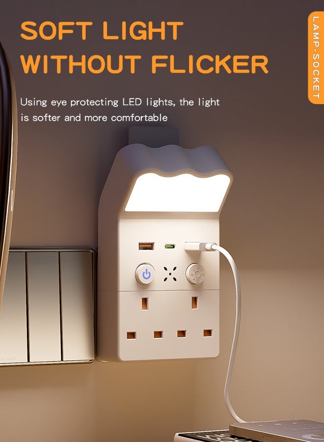 شو تيانزي مقبس جداري بضوء ليلي مع ريموت وثلاث درجات لونية وتعتيم سلس وشحن سريع USB وغطاء أمان وتصميم متوافق مع مقاس 86 وحامل للهاتف - Image 3