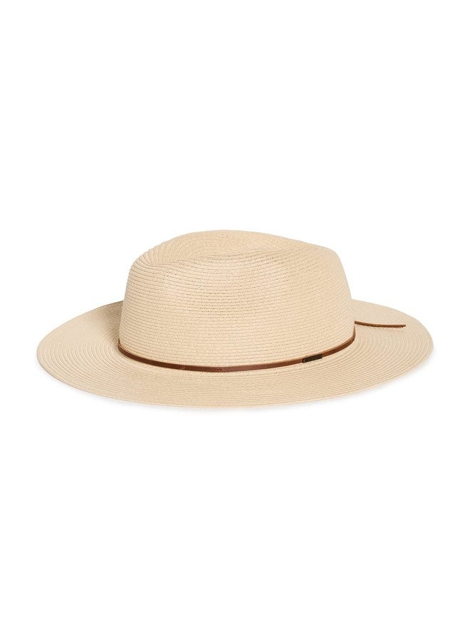 Brixton Women's Wesley Straw Packable Fedora, Copper, Tan, S - Image 1