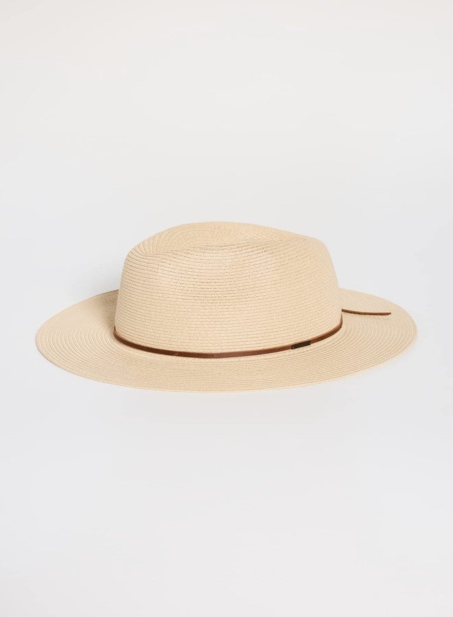 Brixton Women's Wesley Straw Packable Fedora, Copper, Tan, S - Image 2
