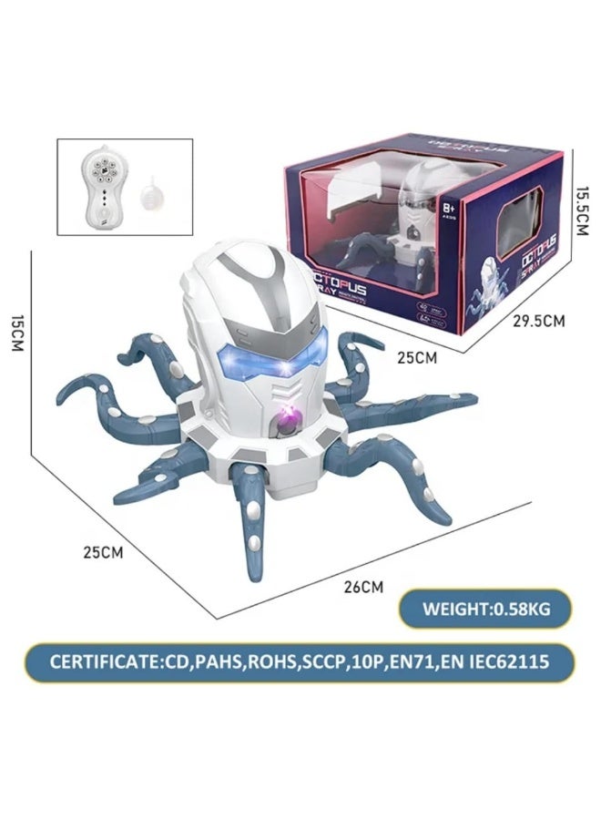 Remote control smart octopus robot for kids with light and steam effects - Interactive game - Image 5