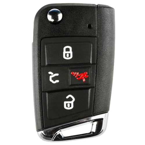 KeylessOption Keyless Option Remote Key Fob Shell Case Cover for VW Volkswagen (NBGFS12P01) - Image 2