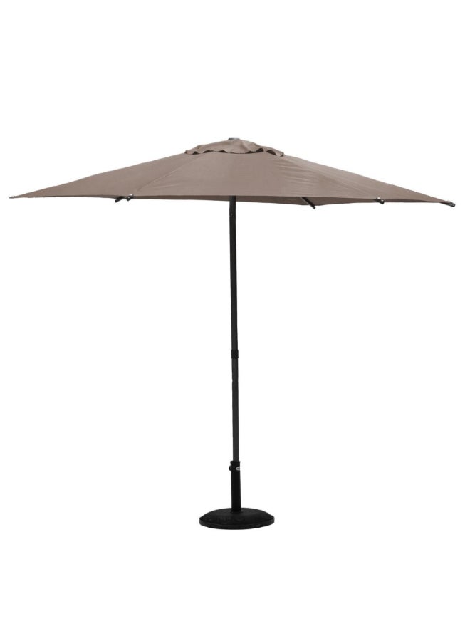Hesperide Soya Epoxy-Treated Steel Tilting Pole Umbrella Taupe and Black 2.7m 171254B (Base Not Included) - Image 1