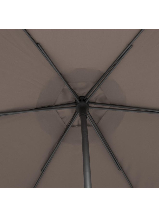 Hesperide Soya Epoxy-Treated Steel Tilting Pole Umbrella Taupe and Black 2.7m 171254B (Base Not Included) - Image 5