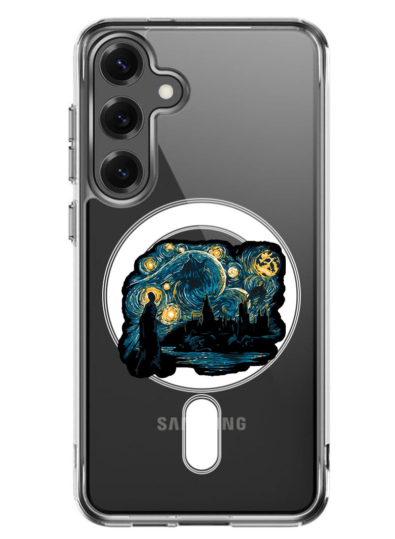 Theodor Magnetic Case for Samsung Galaxy S25 Plus 6.7-inch Compatible with MagSafe Wireless Charging, Shockproof Phone Bumper Cover Starry nights - Image 1